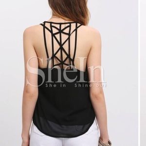 SHEIN Black Boho Chic Sleeveless Summer Top